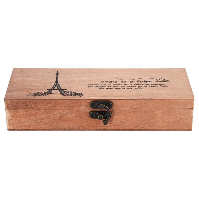 Estuche De Lápices Pequeño Retro De Madera Creativo Caja De Almacenamiento Ecológica Natural Serendint TO003596-00