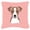 Multicolor, variant on Dog Face Checkerboard Design Fabric Decorative Pillow