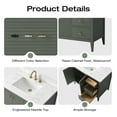 thumbnail image 7 of Vanity Art 42" Double Door Bathroom Vanity with Sink, Freestanding Storage Cabinet with Engineered Marble Top, Flip Down Tray, Drawer, and Shelf, 7 of 7