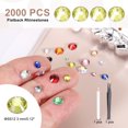 thumbnail image 2 of Uxcell 2000 Pcs Flatback Crystal Rhinestones, Resin Crystal Gems with Tweezer Dotting Pen Non Hotfix for Bedazzling Tumblers Mugs Bottles Nail DIY Crafts(SS12 3mm, Yellow), 2 of 6