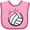Pink and Red, variant on Inktastic Volleyball with Pink Bow Boys or Girls Baby Bib