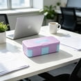 thumbnail image 6 of Interchangeable Bento Lunch Box with Removable 2- and 3-Compartment Inserts, 1100ml Capacity, Microwave-Safe Food-Grade Plastic, Includes Utensils Purple, 6 of 6