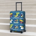 thumbnail image 3 of Wukai Dinosaur on the Beach Vacation Elastic Luggage Cover: Personalized Protection for Your Suitcase - Fits 19~29-inch, Washable & Durable Travel Companion-Small, 3 of 8