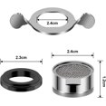 thumbnail image 2 of Aireador de grifo, 7 piezas de accesorios de filtro de aireador de grifo, soporte de filtro de grifo con junta para baño de cocina, incluye 10 juntas y 1 aireador cromado esquí esquí Gafas de esquí, 2 of 5