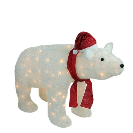 36 quot led lighted white glittered polar bear christmas yard 36 quot led lighted white glittered polar bear christmas yard