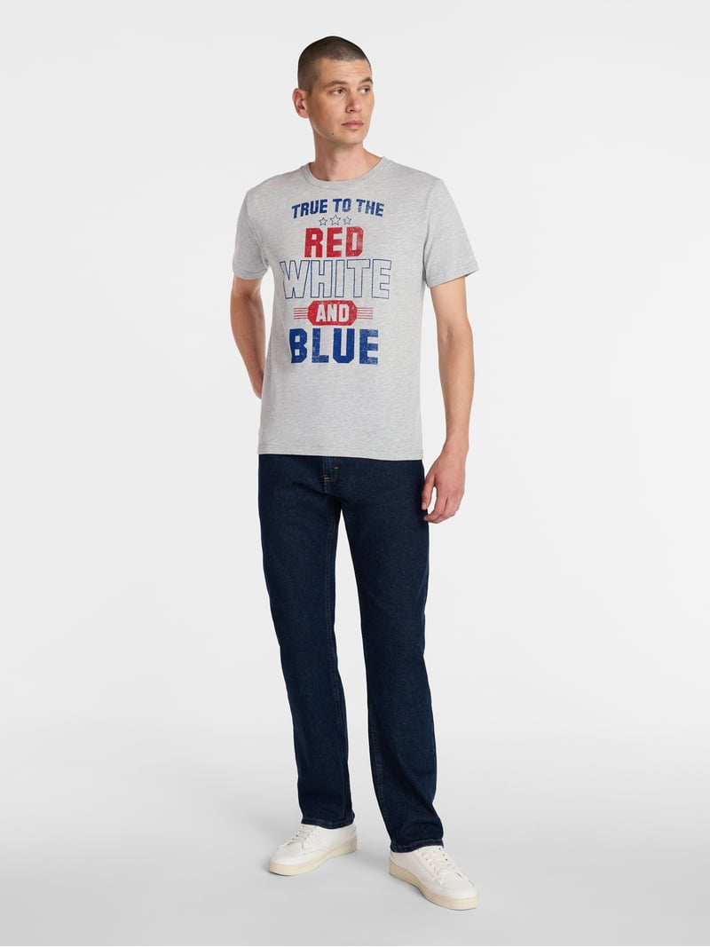 Americana Men's and Big Men's True Colors Graphic Tee Shirt from