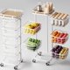 thumbnail image 1 of Carrito de almacenamiento de cocina Ocyfym de 5 niveles, blanco, organizador con ruedas, 1 of 9