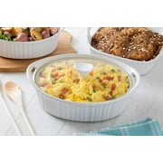 CorningWare French White 2.5qt Oval Casserole Dish with Glass Lid
