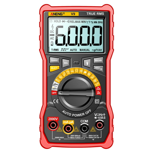 Multimeters,Tester Voltmeter Ammeter 6000 2000v Tester Professional 6000 2000v V9 Professional 6000 Ammeter Ncv Burn-proof Voltmeter Ammeter Ncv Buzhi Xinzy Tester Tools Tester Tools Handheld