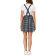 thumbnail image 4 of Allegra K Women's Christmas Adjustable Strap Plaid Suspender Overall Dress, 4 of 7