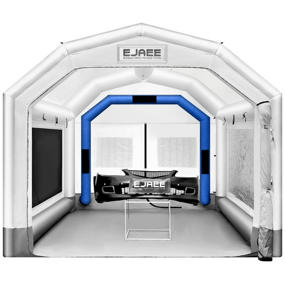 EJAEE Silver Series 12x12x10 All Purpose Inflatable Paint Booth w/ Blowers & Filters