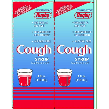 Rugby Guaifenesin Cough Syrup, 200 mg, 4 Fl. Oz.