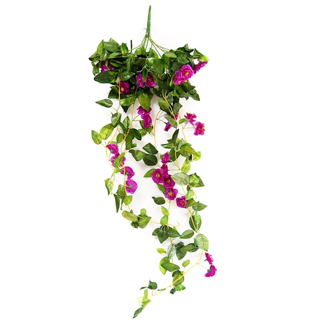 Xihbxyly Almacén de Liquidación Flor Simulada Flor Artificial Planta Colgante Rosa Planta Colgante de Pared Planta Colgante de Pared de Sala de Estar Interior