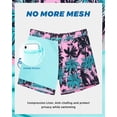 thumbnail image 5 of SURF CUZ Mens Swim Trunks with Compression Liner Mens Swimming Trunks 5 Inch Bathing Suit with Zipper Pockets Quick Dry Swim Shorts 04 Pink Palm Tree Small, 5 of 9