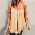 thumbnail image 4 of Aayomet Womens Tops Dressy Casual Tank Tops for Women Casual Summer Keyhole Neck Sleeveless Shirts Loose Blouses,Beige XL, 4 of 5
