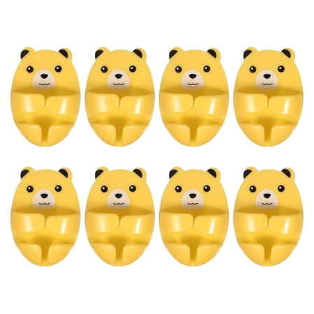 Ruanlalo Socket Hanger Cartoon Bear Design Socket Holder Self-Adhesive No-Punch Wall Socket Holders Cable Management Organizer
