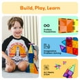 thumbnail image 6 of PicassoTiles Mini Magnetic Tiles for Kids – 30PCS STEM Building Blocks Travel Set, Educational Construction Toy, Creative Portable Learning Kit, 6 of 10