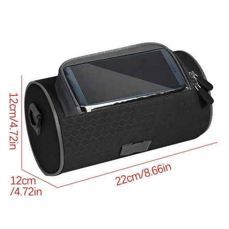 

Li HB Store Bicycle Front Bag Battery Front Bag Splashing Front Beam Bag Car Handle Bag Touchscreen Riding Bag Crossbody Bag Lightweight Household Storage clearance Black