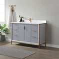 thumbnail image 5 of Vinnova Granada 48" White Faux Stone Top Single Vanity in Paris Gray No Mirror, 5 of 12