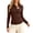 P147 Brown, variant on Tfken Tshirts For Women Long Sleeve Fall Slim Fit Tees Tops Casual T-Shirts Ladies Trendy Clothes Outwear Size L Black