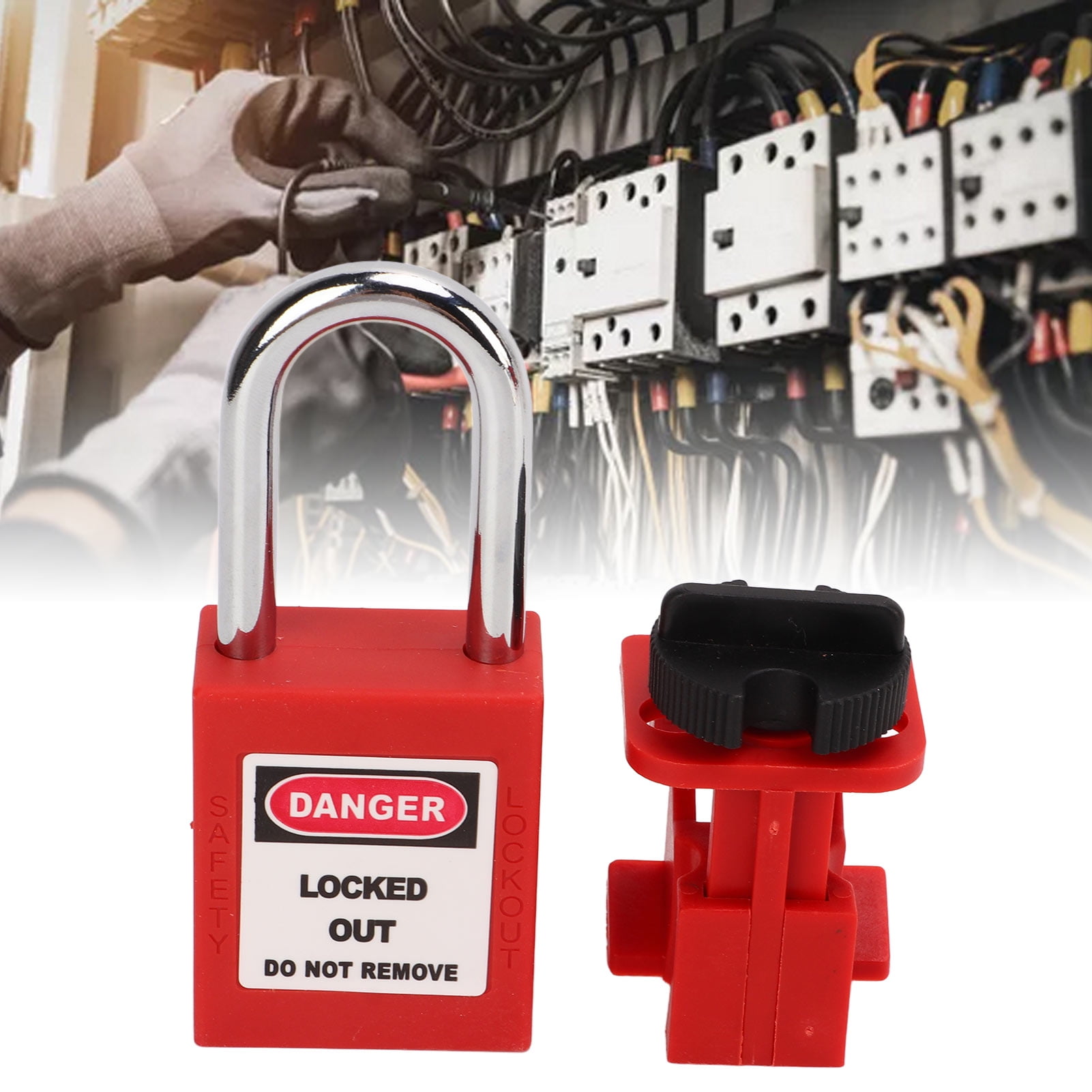 Fyydes Circuit Breaker Lockout Device Nylon PA Body Plated Lock Beam