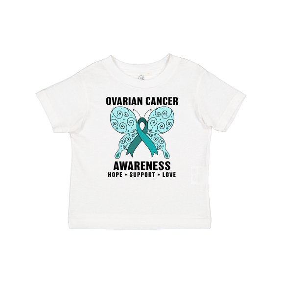 Inktastic Ovarian Cancer Awareness Hope Support and Love Boys or Girls Baby T-Shirt