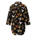 thumbnail image 5 of Xoenoiee Rooster Chicken Sunflower Print Swimsuit Coverup Women Bathing Suit Cover Up Beach Dress Shirt Casual V Neck Button Down Bikini Swimwear Coverups 2026, L, 5 of 7