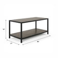 thumbnail image 4 of Flats & Castles Remy Modern Wood Coffee Table with Lower Shelf in Dark Walnut, 4 of 5