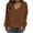 Brown Sweatshirt, variant on VEKDONE Womens Raglan Long Sleeve Sweatshirt Solid Color V Neck Loose Fit Pullover Top Casual Lightweight Comfy Solid Color Sweatshirts Hot Pink XXXL