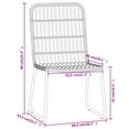 thumbnail image 2 of vidaXL Patio Dining Set Seat 3/5/7 Piece Black/Oak 31.5"/55.1" Table Length, 2 of 7