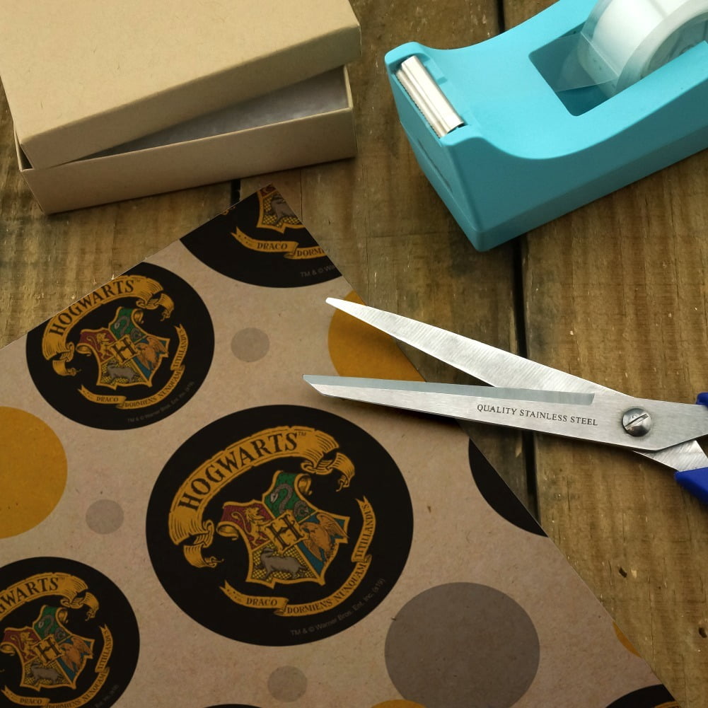 Harry Potter Ilustrated Hogwart's Crest Premium Kraft Gift Wrap Wrapping Paper Roll