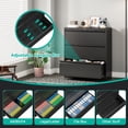thumbnail image 2 of TOPASS Lateral File Cabinet with Lock, 3 Drawer Lateral Filing Cabinet for Office Home, Locking Metal Steel Wide File Cabinet for Hanging Files , Easy Assemble Black, 2 of 5