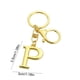 thumbnail image 3 of 1 llavero de metal con letras doradas de la A a la Z, ideal como regalo de Navidad, para decorar el hogar otoñal o para decorar la habitación., 3 of 6