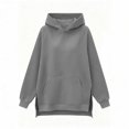 thumbnail image 6 of FchengtaiS Oversized Hoodies Sweatshirts for Womens Casual Loose Fleece Hooded Pullover Tops with Pockets and Side Split, 6 of 7