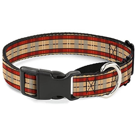 buckle-down americana plaid martingale dog collar