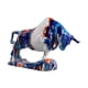 thumbnail image 2 of Estatua de ganado, figura de toro de resina, decoración del hogar, regalo para amigos, diseño creativo Azul y blanco, 2 of 9