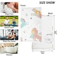 thumbnail image 3 of Dreamtimes Girls Unicorns Patterned Hand Towels 2 PCS, Cotton Bath Towel for Drying Face Hands Body Decorative Water Absorbent Lightweight Towels for Bathroom Ktichen Travel Gym,16"x28", 3 of 7