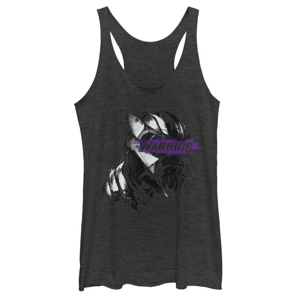 Women's Marvel Avengers: Endgame Thanos Warrior Streak Racerback Tank Top Black Heather 2X Large