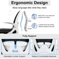 thumbnail image 2 of Primy Ergonomic Office Chair Desk Chair with Adjustable Lumbar Support(White), 2 of 6
