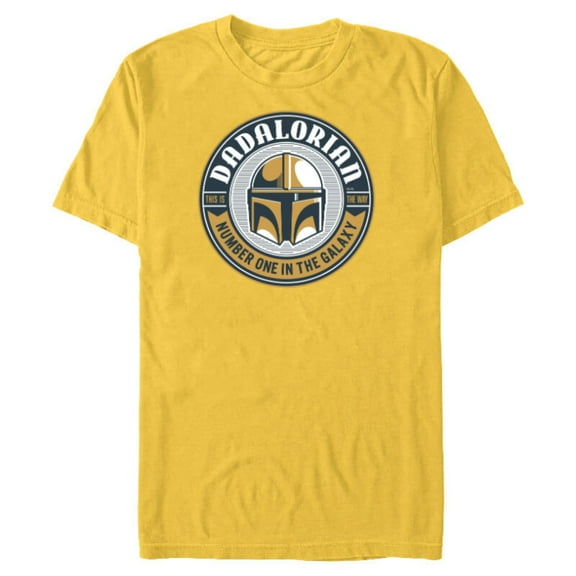 Star Wars The Mandalorian Dadalorian - Short Sleeve Blended T-Shirt for Adults - Customized-Yellow