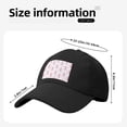 thumbnail image 2 of Baseball Cap Bent Eaves Design 6 Piece Cap Body Breathable Not Hot Plastic Cap Drag For Daily Travel Vacation Classic Pink Ribbon Pattern With Decorative Elements Black, 2 of 8