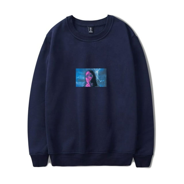 Chandail à Col Rond Eyedress Merch Vampire in Beverly Hills, Graphiques Populaires, Unisexe, Tendance, Décontracté, Mode Urbaine, TTP, Bleu Marine