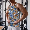 thumbnail image 5 of Daiia Colorful Butterfly1 Printed Men's Quick Dry Fit Muscle Tank Top Slim-Fit Tank Workout Tank Top Lightweight Sports Tank Top-XX-Large, 5 of 7