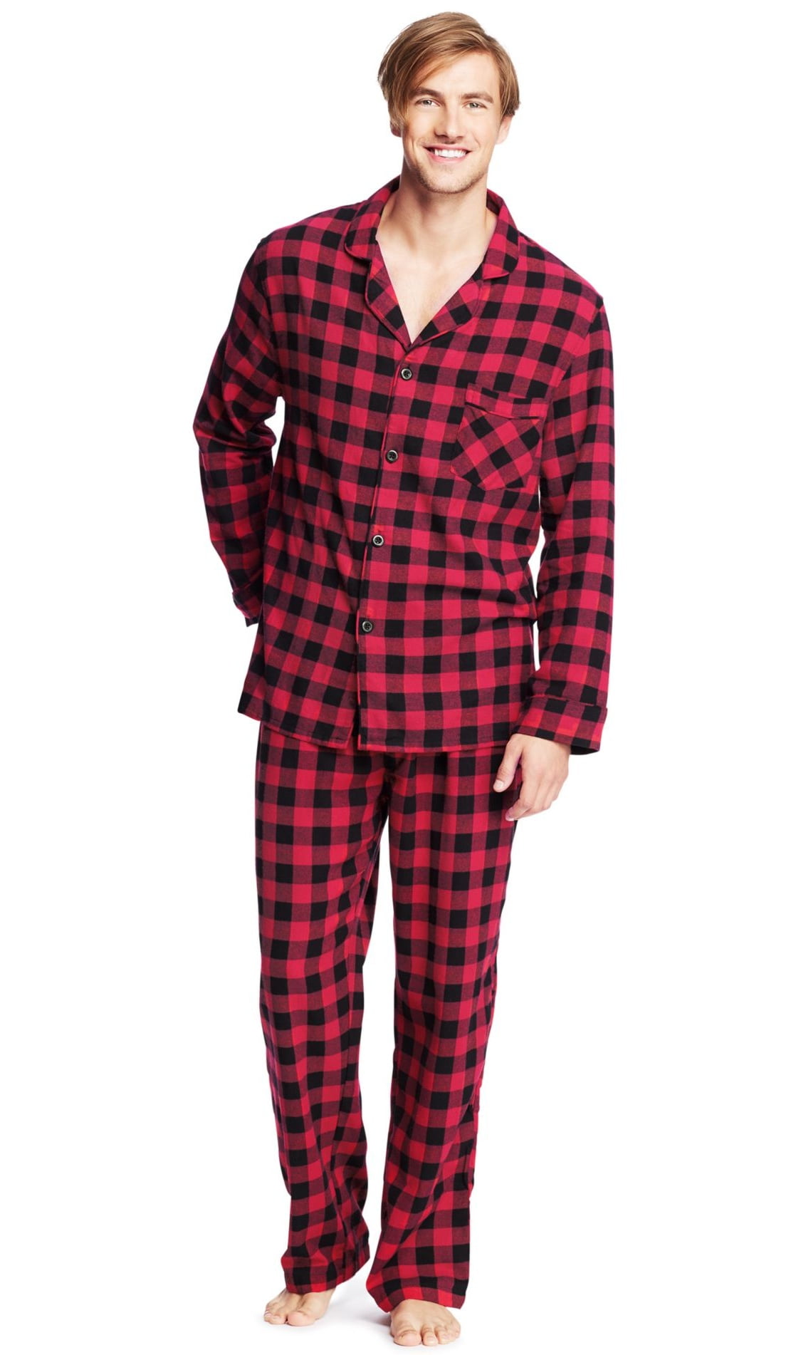 Hanes Men's Flannel Pajamas - Walmart.com