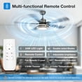 thumbnail image 3 of Warmiplanet 52" Modern Ceiling Fan with Light & Remote, Brush Nickel, Dual-Color Blades, 3 Speeds, 3-Color Light, Reversible, Timer, 3 of 9
