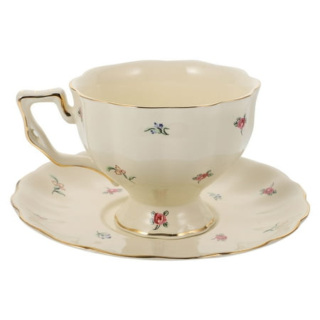 

1 Set European Style Ceramic Coffee Cup Delicate Tea Cup Set (Assorted Color)