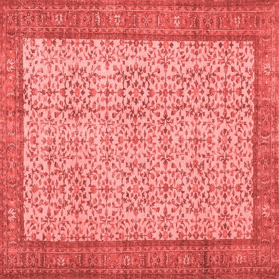 Ahgly Company Indoor Square Persian Red Traditional Area Rugs, 4' Square