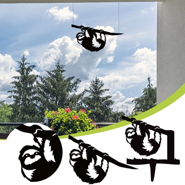 Fiudx Estatua de Perezoso para Jardín, Divertido Adorno de Metal para Exteriores, Material de Hierro Resistente a La Oxidación, Decoración para Árboles o Cercas, Ideal para Patios o Terrazas, Regalo