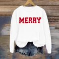 thumbnail image 5 of Chandails d'Automne pour Femmes Chic Joyeux Noël Chandails pour Femmes Joyeux et Chandail à Lettres Imprimées Chandails à Enfiler Hauts Décontractés Chandails à Col Rond, 5 of 5