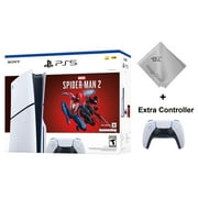 TEC New Sony PlayStation_PS5 Gaming Console(Disc) with Marvel’s Spider-Man 2 Bundle - Slim Edition Plus Extra Controller